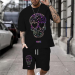 Suvine Harajuku meeste pealuutr&uuml;kiga T-s&auml;rgi komplekt Moodsad t&auml;navar&otilde;ivad T-s&auml;rgid lahtised &uuml;lisuured hingavad Y2K l&uuml;hikesed varrukad ja l&uuml;hikesed p&uuml;ksid S