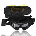 Tactical Airsoft Eyes Protector uduvastane t&auml;isprillide komplekt 3 objektiiviga must