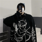 Kampsunid Naiste T&auml;navar&otilde;ivad Kootud kampsun Pullover Ingel Jacquard Mood Hip Hop Kevad-S&uuml;gis Harajuku Avatud V&auml;lisriided Kampsun M must