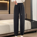 Talvine mood samet soojad lahtised sirged p&uuml;ksid naistele kontori-daami k&otilde;rge v&ouml;&ouml;kohaga s&auml;&auml;rised paksendatud soliidsed p&uuml;ksid 29584 S orion i v&auml;rv