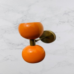 Diabolo metallist ja messingist seinavalgusti Stilnovo stiilis messingist seinavalgusti tualettvalgustid magamistoa valgustid 24.13 cm oranž