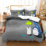 Miyazaki Hayao Spirited Away voodipesukomplekt Tekk Stuudiokorter Ghibli Totoro Tekikott Lohja Voodiriided Lastele Laste poisi voodi 140x200cm 3pcs