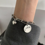 925 h&otilde;bedane reguleeritav kett, k&auml;ev&otilde;ru ja k&auml;ev&otilde;ru Naistele Vintage k&auml;sitsi valmistatud peoehted sl017