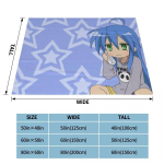 Kawaii Konata Izumi Tekk Flanell Talvine Lucky Star Jaapani Anime Pehme Visketekk Diivani Reisi jaoks Palus &Otilde;huke Tekk 75x100cm 30x40in