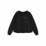 XITAO Tikandid Patchwork O-kaelusega kampsunid Pullover Lahtised &uuml;hev&auml;rvilised vabaaja topid DMJ3172 One Size valge