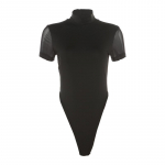 Euroopa ja Ameerika stiilis kevadsuvine uus naistemood seksikas slim fit l&uuml;hike T-s&auml;rgi kombinesoon S valge