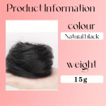 Miss Wig s&uuml;nteetiline 6 cm juuksekupid naistele, sirged, kr&otilde;mpsuvad, s&auml;ngitavad hobusesaba-juuksed elastsete ribadega. 6cm