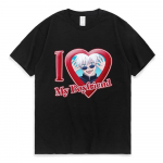 Jujutsu Kaisen Gojo Satoru I Love Boyfrirnd Print suvine 100% puuvillane T-s&auml;rk l&uuml;hikeste varrukatega O-kaelusega Unisex/naiste t&auml;navar&otilde;ivad 2XL