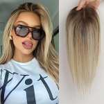 HAIRCUBE k&auml;sitsi seotud juuksepea naistele 100% Remy inimjuuksed koos h&otilde;renevate juuste v&auml;ljalangemise kattega hallid juuksed keskosa siidist alusklambrit&uuml;kid