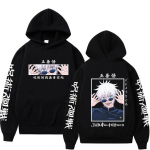 Anime Jujutsu Kaisen Pusad Satoru Gojo Graafilised kapuutsid Y2k Suurem&otilde;&otilde;tmelised Harajuku t&auml;navar&otilde;ivad, pikkade varrukatega Unisex Sudaderas 4XL