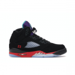 Air Jordan 5 Retro GS Top 3 Laste tossud Must Tulepunane Viinamarja-J&auml;&auml; CZ2989-001 38