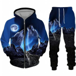 V&auml;rviline Wolf 3D Prinditud Spordidress Hip Hop T&auml;navar&otilde;ivad T&otilde;mblukuga kapuutsid, &Uuml;likond, Mehed, Naised, Laps, vabaaja kapuutsiga dressipluus, s&ouml;rkimiskomplekt 6XL
