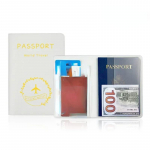 PU-nahast k&auml;sikandmispassi &uuml;mbris Naiste meeste visiitkaartide hoidja Rahakott Reisipass Rahakott Kaart Reisitarvikud roosa