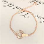 Sterling h&otilde;bedane Moissanite Shell Rose kullaga k&auml;ev&otilde;ru 18k kullatud, kunagi pleekimata Suur nimega naiste k&auml;ev&otilde;ru Luksuslikud ehted Bracelet beige