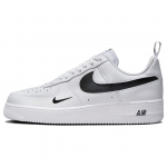 Nike Air Force 1 07 LV8 Peegeldav Swoosh - Valge Must Unisex Tossud FV1320-100 46