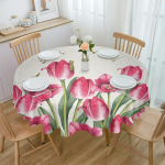 Kevadine akvarell-lille tulbi &uuml;marlaudlina festivali &otilde;htus&ouml;&ouml;k Veekindel laudlina lauakate pulmapeo kaunistamiseks 4pcs 33x48 Table mat