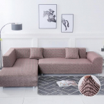 Prinditud diivani kate ruudukujulise mustriga diivanikate Elastne diivanikate lemmikloomadele Chaselong Protector L-kujuline tolmuvastane eemaldatav Small(90-140cm)1pc