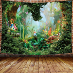 1 tk Metsa loodusmaastik Gobel&auml;&auml;n Pol&uuml;estervaibast seinariip elutuppa Magamistoa Kontori kodukaunistus Toakaunistus 230x180cm