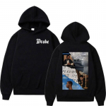R&auml;ppar Drake k&otilde;igile koertele. Kirjaga kapuuts Meeste hip-hop vintage-pullover, mood vabaaja suur kapuutsiga t&auml;navariided M