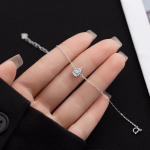 S925 h&otilde;bedane klassikaline Seiko tilgakujuline moissanite k&auml;ev&otilde;ru Lihtne ni&scaron;ikujundusega tipptasemel k&auml;eehted Adjustable size brown