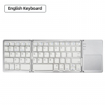 Mini juhtmevaba Bluetooth-klaviatuur puuteplaadiga Office'i kaasaskantav magnetiline kolmekordne kokkuklapitav klaviatuur Windowsi Android IOS iPad telefoni jaoks