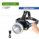 IR-anduri LED-esilatern COB-peaga taskulamp USB-laetav esituli punase COB-prožektori 4-režiimiga esilaternatega built in battery must
