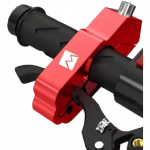 PLORIS by Monster Fairings Punane Mootorratta Lukud Raskekaaluline Vargusvastane Reguleeritav Jalgratta Lenksulukk Kaitseks must