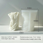 3D inimkeha kuju, k&uuml;&uuml;nal silikoonvorm Meeste naiste keha aroomi seebi krohv k&uuml;&uuml;nal vormide valmistamine kodus k&auml;sit&ouml;&ouml; kaunistamiseks B（1pcs）