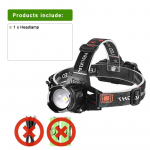 80 W v&otilde;imas LED esilatern esilatern Laetav peataskulamp suumitav kalapea latern Kasuta 18650 akut without battery must