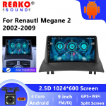 Android 12 2-DIN autostereo heliraadio Renault Megane 2 2002 - 2009 jaoks Multimeedia Video Puuteekraaniga m&auml;ngija GPS Carplay 9''-1+32