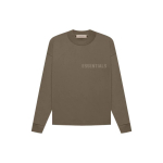 Fear of God Essentials S&uuml;gis/Talv 2022 Pikkade varrukatega T-s&auml;rk Meeste Topid Puidu-Pruun FOG-FW22-478 L