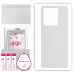apgo Protective Skin Sticker for the back compatible with Vivo IQOO U5e, Wrap Film, Foil, Vinyl - Pattern Transparent Carbon
