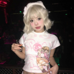 Y2k Harajuku t&auml;navar&otilde;ivad T-s&auml;rgid Naiste Jaapani mood Kawaii magus multifilmiprint &otilde;hukesed seksikad t-s&auml;rgid, pehme grilliga suvine S valge