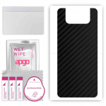 apgo Protective Skin Sticker for the back compatible with Asus Zenfone 7 ZS670KS, Wrap Film, Foil, Vinyl - Pattern Carbon Black