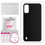 apgo Protective Skin Sticker for the back compatible with Nokia G11, Wrap Film, Foil, Vinyl - Pattern Carbon Black