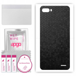 apgo Protective Skin Sticker for the back compatible with Ulefone S1, Wrap Film, Foil, Vinyl - Pattern Black Honeycomb