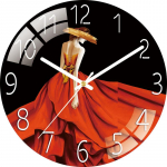 Digitaalne madala m&uuml;ratasemega seinakell, 30 cm/12-tolline t&uuml;drukute seinakell Kvartskell Vaikne vaikne lihtne kell kodukaunistuseks lastetuppa Girl