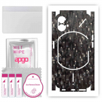 apgo Protective Skin Sticker for the back+sides compatible with Nothing Phone 1, Full Wrap Film, Foil, Vinyl - Pattern Carbon Black Pixel