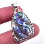 Naturaalne Abalone Shell v&auml;&auml;riskivi 925 t&auml;is sterlingh&otilde;bedast kinkeripats 1,75 d6p93