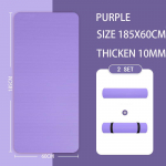 Pikem paks libisemiskindel meeste treeningmatt Suure tihedusega treeningjoogamatid j&otilde;usaali koduseks treeninguks v&otilde;imlemiseks 185x60x1cm Purple