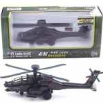 1/64 M&otilde;&otilde;tkava Helikopter Apache R&uuml;ndehelikopter AH-64D Sulamist Lennuk Lennundusmudel, Tuled ja Muusika Laskuvate Rakettidega Laste Lennukim&auml;nguasja Mudel Sobiv 1/64-Size:24.5*9*7.5cm roheline