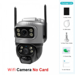 V380 kahe objektiiviga 4G kaamera WiFi p&auml;ikeseenergia PIR inimtuvastus &ouml;&ouml;n&auml;gemine veekindel turvalisus video IP kaamera 8MP 4K aku CCTV monitor WiFi Cam
