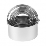 5 tk Roostevabast terasest k&uuml;psise l&otilde;ikurid k&auml;epidemega Erineva suurusega ruudukujulised &uuml;mmargused t&auml;hed lilled armastuss&uuml;damepressid k&uuml;psisevormide l&otilde;ikamiseks k&ouml;&ouml;gi k&uuml;psetust&ouml;&ouml;riistad A