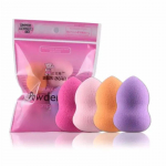 4 tk jumestusk&auml;sn puuder, kuiv ja m&auml;rg kombineeritud Beauty Cosmetic Ball jumestuspuuder Bevel Cut Make Up Sponge t&ouml;&ouml;riistad
