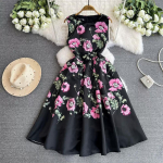 Suvine Vintage Disainerprindiga Moeshow Kleit Naiste Mood Varrukateta Tank Pidu Kleit S must