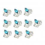 10 tk 3D Crown Rhinestone k&uuml;&uuml;nekunsti kaunistus v&otilde;lusid naastud manik&uuml;&uuml;ri t&ouml;&ouml;riist