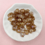 100 tk 9,5 mm mitmev&auml;rvilised v&auml;ikesed lillelised akr&uuml;&uuml;lhelmed helmestega materjal auguga meisterdamiseks k&auml;ev&otilde;ru kaelakee ehete valmistamiseks ehete tarvik 100pcs about9.5mm punane