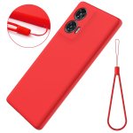 Motorola Edge 50 Fusion Case ehtsast vedelast silikoonist nahas&otilde;bralik tagakaas Moto Edge 50 Pro 50 &uuml;lip&otilde;rutuskindlale kaitserauaga paelaga Moto Edge50 Fusion