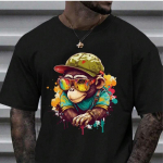 Uus Suvine Meeste Mood T-s&auml;rk Loominguline Multifilm Loom Ahv Tr&uuml;kiga Meeste T-s&auml;rk Top XS must