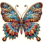 5D DIY teemantmaalimise loomakomplekt liblikas j&auml;nes kass DIY osaline erikujuline puur K&auml;sitsi valmistatud teemantmosaiik Art G 30x30cm